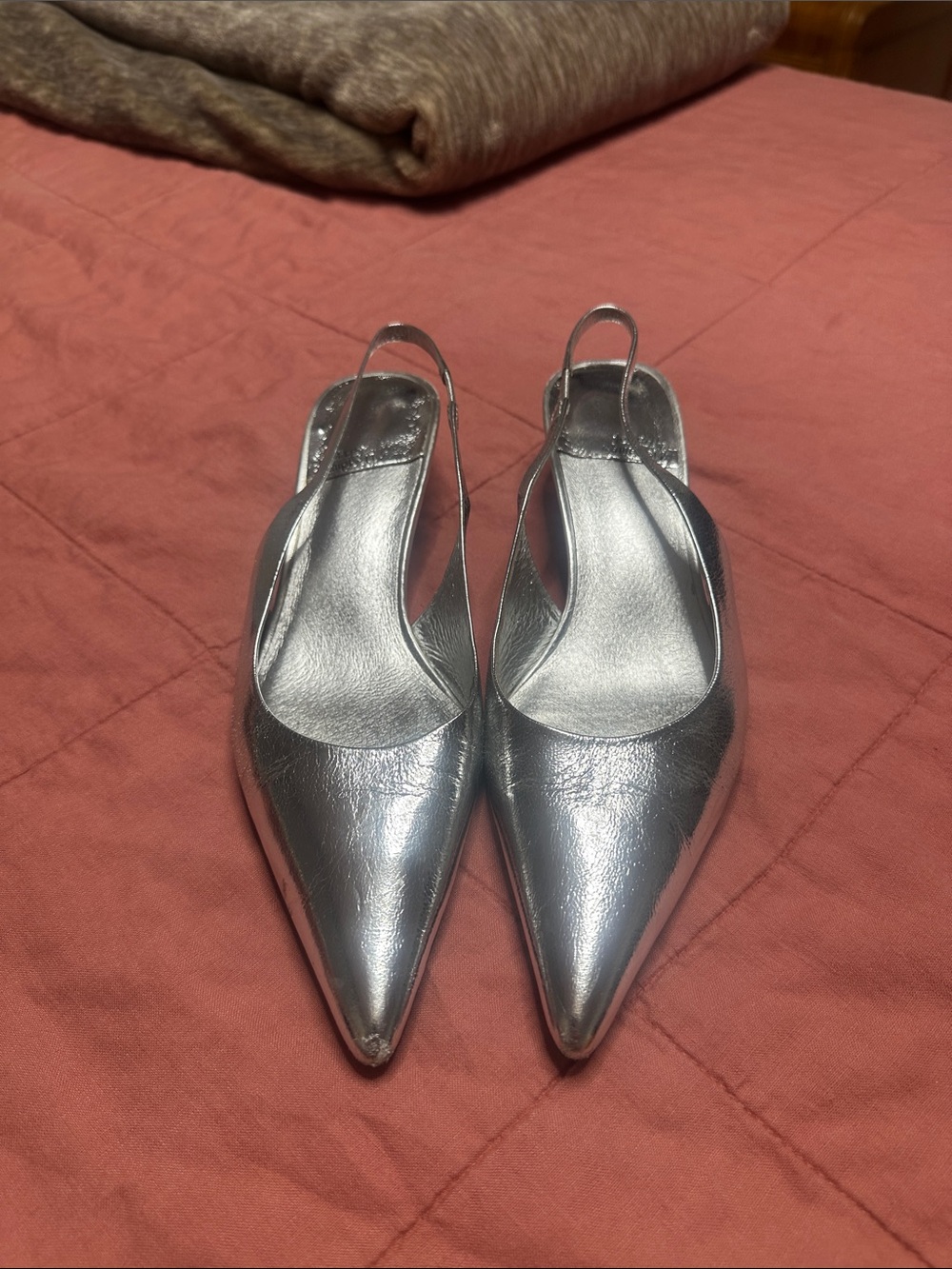 Jeffrey Campbell, Silver Persona Slingbacks View 2